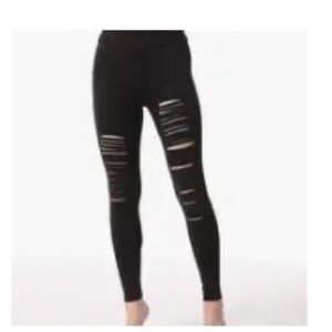 Black XL Leggings with rips- never worn. New without tags.